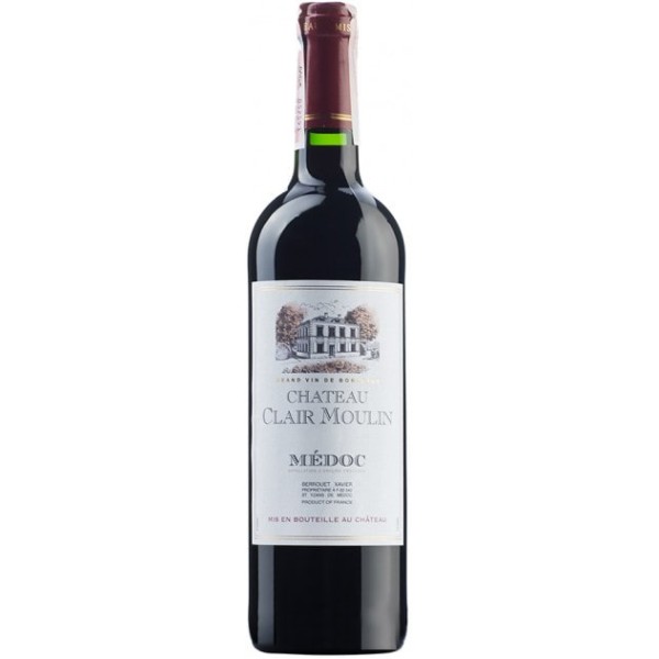 Вино Франції Шато Клер Мулін Медок 2014, Chateau, 12.5%, Червоне, Сухе, 0.75 л