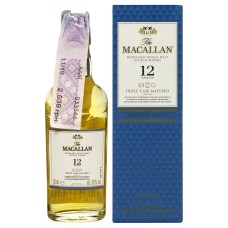 Виски Macallan, Triple Cask / Макаллан, Трипл Каск, 12 лет, 40%, 0.05 л (под. уп.)