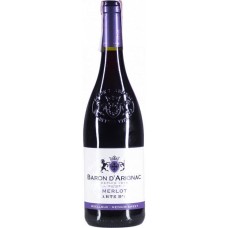 Вино Франции Baron d'Arignac Merlot / Барон д'Ариньяк Мерло, Красное, Полусухое, 0.75 л