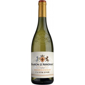 Вино Франції Baron d'Arignac Шардоне, 13%, Біле, Напівсухе, 0.75 л [3263286343125]