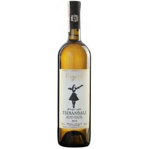 Вино Грузії Bugeuli Цинандалі, Біле, Сухе, 11, 8% 0.75 л [4860004130037]
