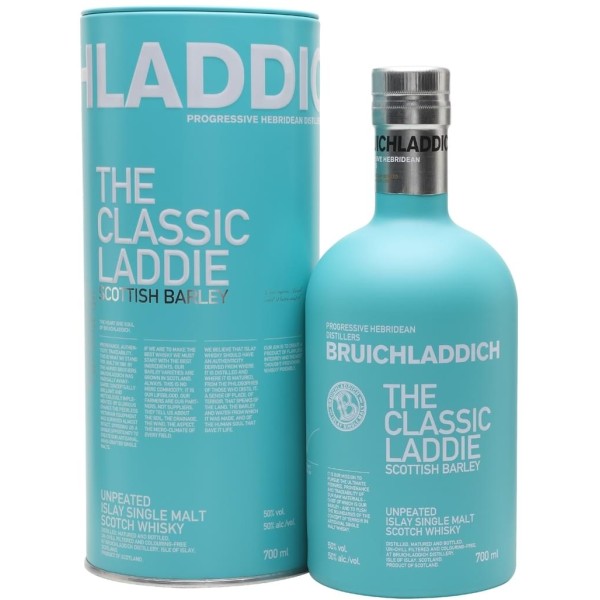 Віскі Bruichladdich, Classic Laddie Scottish Barley / Брукладді, Класік Ладді Скоттіш Барлі, 50%, 0.7 л (в тубусі)
