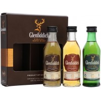 Виски Шотландии Glenfiddich Single Malt Mix Pack (12 yo, 15 yo, 18 yo) / Гленфиддик Сингл Молт Микс Пек (12 ео, 15 ео, 18 ео), 3х0.05 л [5010327379173]