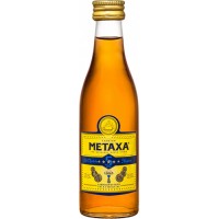 Бренді Metaxa / Метакса, 5 зірок, 38%, 0.05 л [5202795120184]