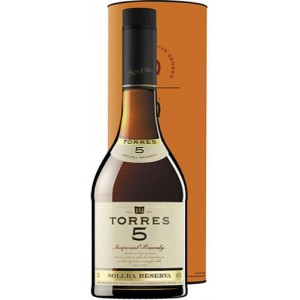 Бренді Torres / Торрес, 5 років, 38%, 0.7 л (в тубусі) [8410113020017]