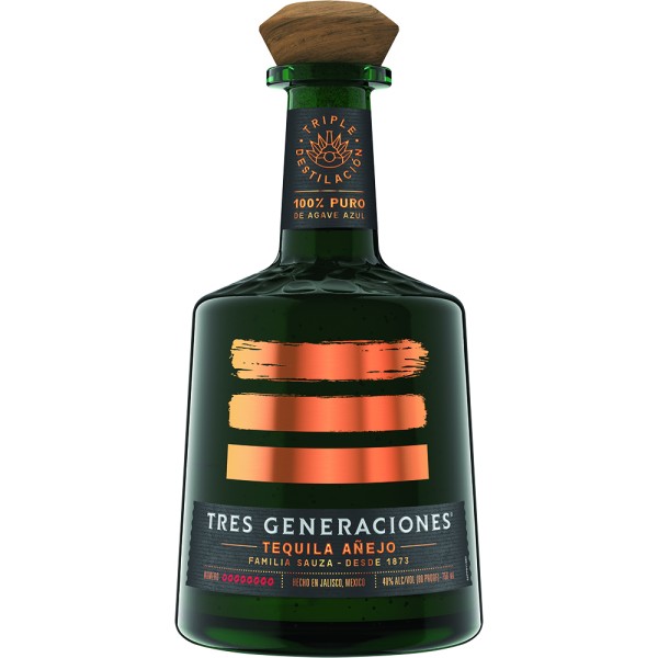 Текила Sauza, Tres Generaciones, Anejo / Трес Женерасьонес, Аньехо, 38%, 0.7 л (в коробке)