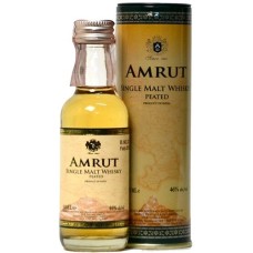 Віскі Amrut, Peated Indian / Амрут, Пітед Індіан, 46%, 0.05 л (в тубусі)