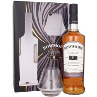Віскі Bowmore / Боумор, 9 років, 40%, 0.7 л + 2 склянки (под. наб.)