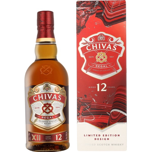 Віскі Chivas Regal / Чівас Рігал, 12 років, 40%, 0.7 л (в коробці)