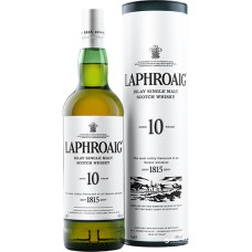 Виски Laphroaig / Лафройг, 10 лет, 40%, 0.7 л (в тубусе)