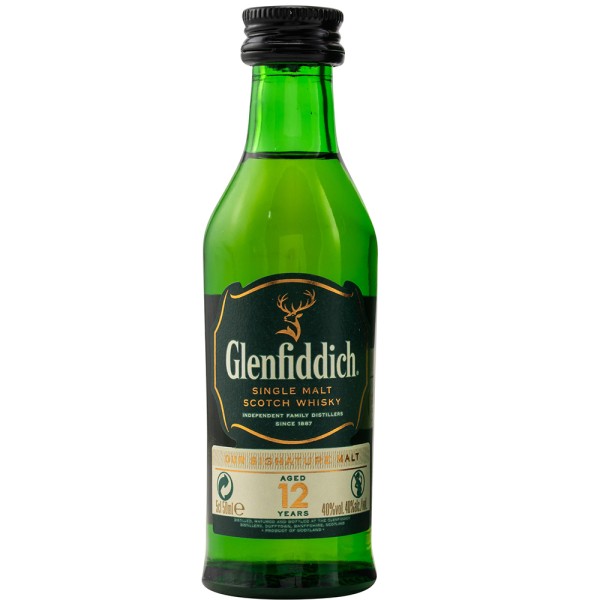 Виски Glenfiddich / Гленфиддик, 12 лет, 40%, 0.05 л