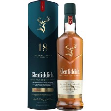 Виски Glenfiddich / Гленфиддик, 18 лет, 40%, 0.7 л (в тубусе)
