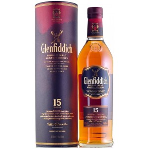 Віскі Шотландії Glenfiddich 15 р. 40% 0.7 л (в тубусі) [5010327325125]