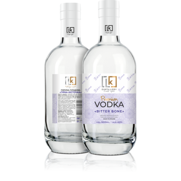 Водка Украины LK Distillery  "PREMIUM VODKA BITTER BONE", крафт, 40%, 0.5 л