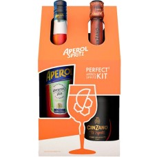 Набір Аператив Aperol, Aperetivo, 11%, 0.7 л + Ігристе вино Cinzano, Pro-Spritz, біле, сухе, 11%, 0.75 л (под. наб.)