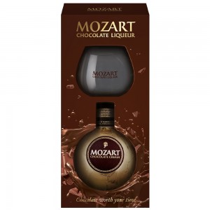 Лікер Mozart, Chocolate Cream / Моцарт, Чоколат Крем, 17%, 0.5 л + 1 склянка (под. наб.) [9005701015415]