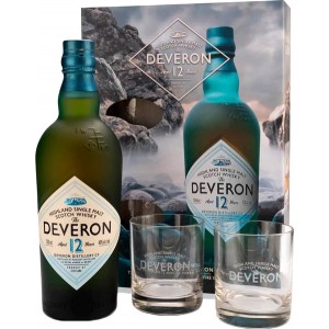 Віскі The Deveron / Деверон, 12 років, 40%, 0.7 л + 2 склянки (под. наб.) [3011932033070]