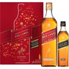 Набор виски Johnnie Walker, Red label / Рэд Лейбл, 40%, 0.7 л + Johnnie Walker, Black Label / Блэк Лейбл, 40%, 0.2 л (под. наб.)