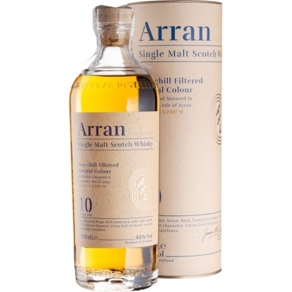 Віскі Arran / Аран, 10 років, 46%, 0.7 л (увтубусі)