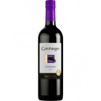 Вино Чилі Gato Negro Carmenere 13.8%, Червоне, Сухе, 0.75 л [7804300122805]
