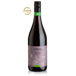 Вино Италии Vinuva Primitivo Salento Organic / Винува Примитиво Саленто Органик, Кр, Сух, 0,75 л [8003625005209]