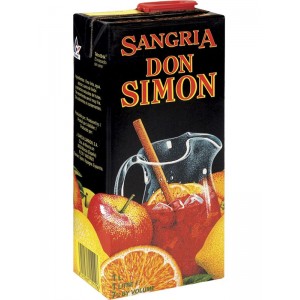 Вино Іспанії Don Simon Sangria(тетрабрик) 11%, Червоне, СОЛ., 1 л [8410261151106]