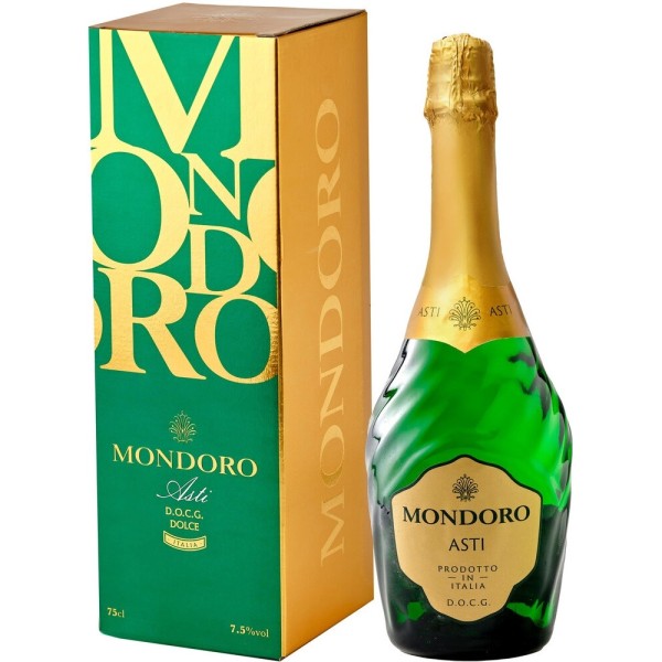 Вино ігристе Mondoro, Asti / Мондоро, Асті, Біле, Солодке, 7.5%, 0.75 л (в коробці)