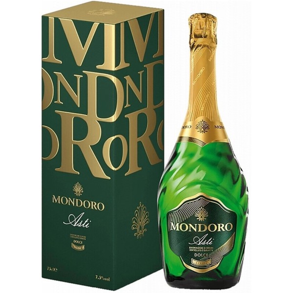 Вино ігристе Mondoro, Asti / Мондоро, Асті, Біле, Солодке, 7.5%, 0.75 л (в коробці)