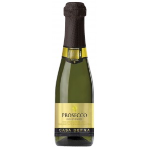 Вино іскристе Італії Casa Defra Prosecco Spago Frizzante, 10.5%, Біле, Напівсухе, 0.2 л [8008900006292]