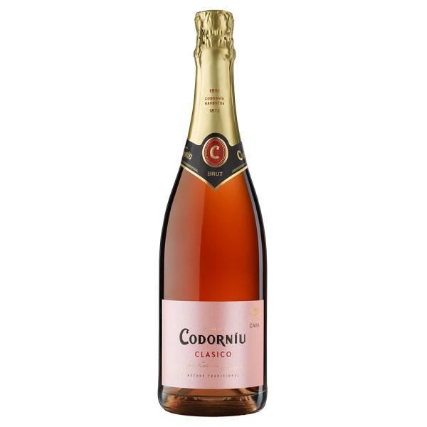 Вино игристое Испании Codorniu Clasico Rosado Brut / Кодорнью Класико Розадо Брют, Розовое, Брют, 0.75 л