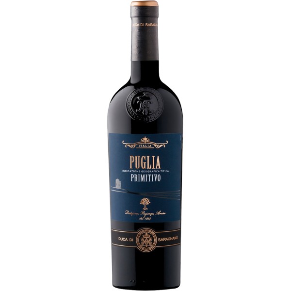 Вино Duca Di Saragnano, Primitivo / Дюка Ди Сараньяно, Примитиво, Красное, Полусухое, 13.5%, 0.75 л