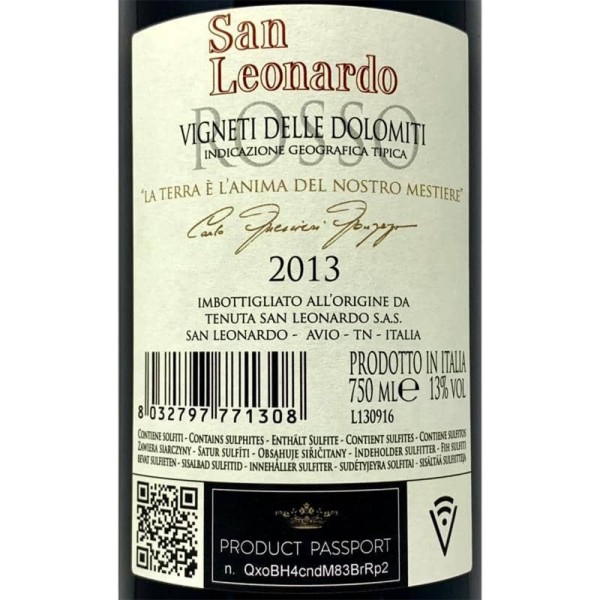Вино San Leonardo / Сан Леонардо, 2013, Червоне, Сухе, 13.5%, 0.75 л