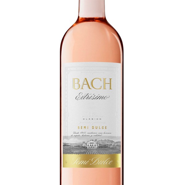 Вино Bach, Extrisimo Rosado Semi Dulce / Бах, Екстрісімо Росадо Семі Дульче, Рожеве, Напівсолодке, 13.5%, 0.75 л