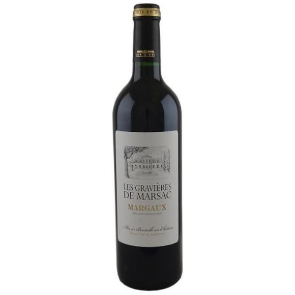 Вино Франции Chateau Les Gravieres de Marsac Margaux / Шато Ле Гравьер где Марсак Марго, Червоне, Сухе, 0.75 л