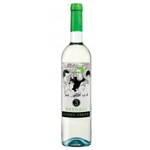 Вино Португалії 3 Autores Vinho Verde, Біле, Сухе, 9.5% 0.75 л [5601996696960]