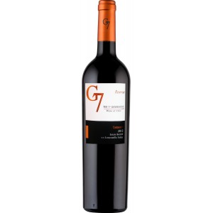 Вино G7 Carmenere, Червоне, сухе 0.75 л, 13.5% [7804310548985]