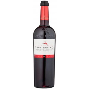 Вино ПАР Cape Spring Мерло-Каберне Совіньйон, 13, 5-14%, Червоне, Сухе, 0.75 л [3263286355302]