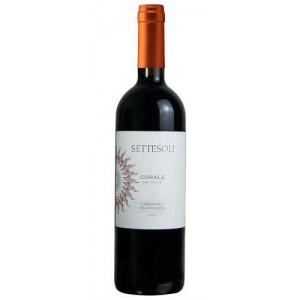 Вино Італії Settesoli "Corale" Cabernet Sauvignon 13%, Червоне, Сухе, 0.75 л [8000254005495]