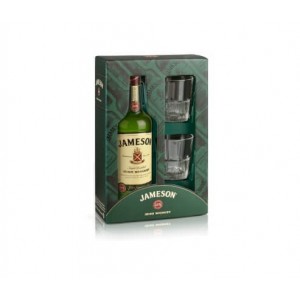 Віскі Jameson Irish Whiskey 0.7 л, 40% з 2-ма бокалами [5011007004446]