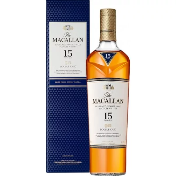 Віскі Macallan, Double Cask / Макаллан, Далб Каск, 15 років, 43%, 0.7 л (в коробці)