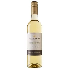 Вино   США  Sunset Creek Chardonnay, California, 12.5%, Біле, Сухе, 0.75 л