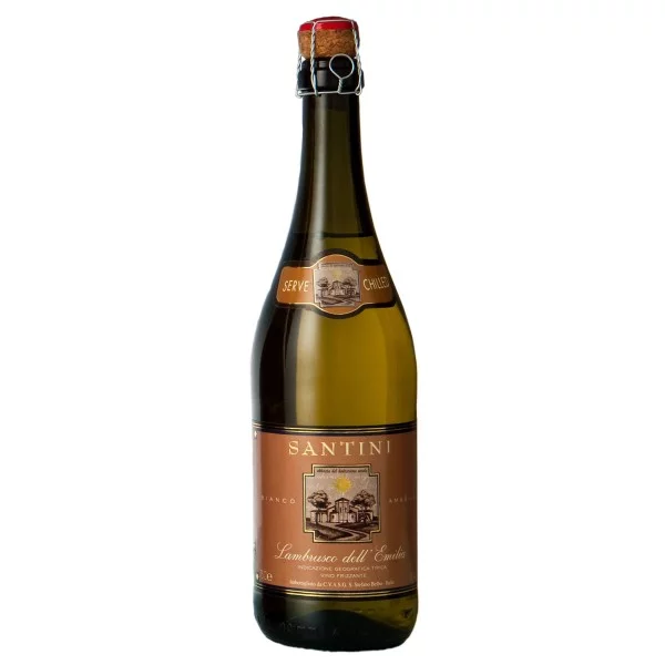 Вино Італії ігристе SANTINI Lambrusco Bianco 11%, Біле, Напівсолодке, 0.75 л