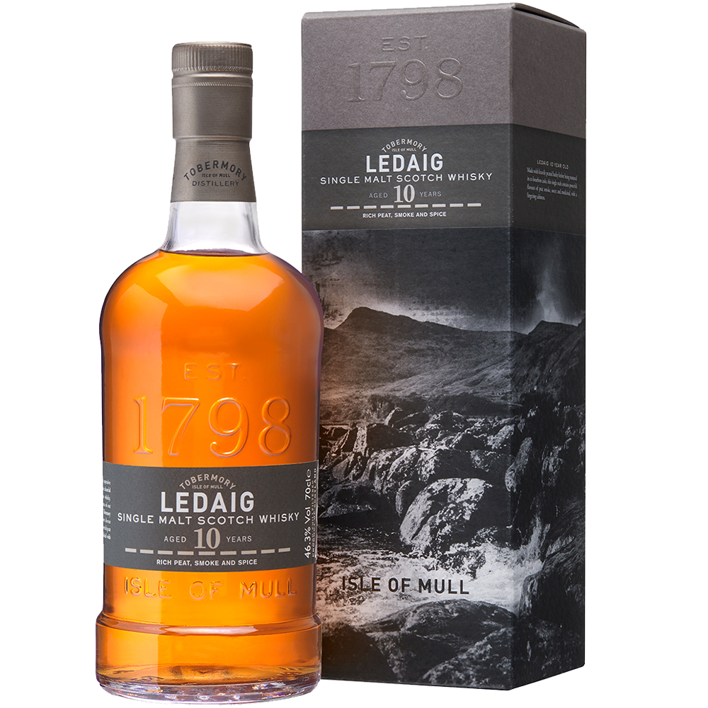 Віскі Шотландії Ledaig / Ледчіг, 10 років, 46.3%, 0.7 л (под. уп
