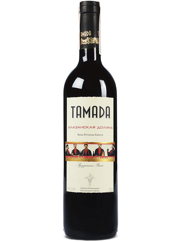 Купить Вино Грузии Tamada Алазанская долина, Кр, П/Сл, 0.75 л 11.5